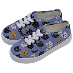 Cat Cat Background Animals Little Cat Pets Kittens Kids  Classic Low Top Sneakers by Maspions