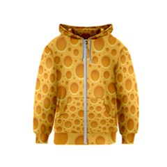 Cheese Texture Food Textures Kids  Zipper Hoodie by nateshop
