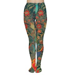 Flowers Trees Forest Mystical Forest Nature Background Landscape Tights by Maspions