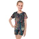 Trees Forest Mystical Forest Nature Junk Journal Landscape Kids  Mesh T-Shirt and Shorts Set View1