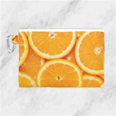 Oranges Textures, Close-up, Tropical Fruits, Citrus Fruits, Fruits Canvas Cosmetic Bag (large) by nateshop