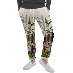 Books Flowers Book Flower Flora Floral Men s Jogger Sweatpants by Maspions
