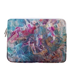 Straight Blend Module I Liquify 19-3 Color Edit 13  Vertical Laptop Sleeve Case With Pocket by kaleidomarblingart