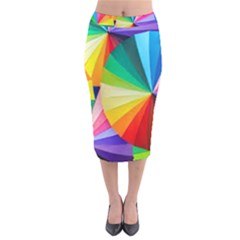 Bring Colors To Your Day Velvet Midi Pencil Skirt by elizah032470