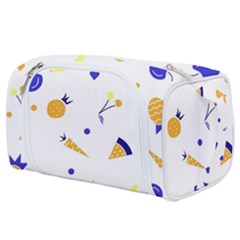 Pattern-fruit-apples-green Toiletries Pouch by Maspions