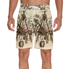 Vintage-antique-plate-china Men s Beach Shorts by Maspions