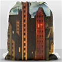 Sci-fi Futuristic Science Fiction City Neon Scene Artistic Technology Machine Fantasy Gothic Town Bu Drawstring Bag (Large) View2