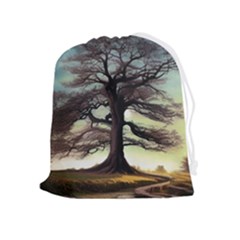 Nature Outdoors Cellphone Wallpaper Background Artistic Artwork Starlight Book Cover Wilderness Land Drawstring Pouch (xl) by Posterlux