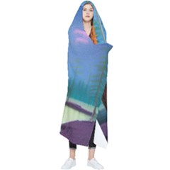 Artwork Outdoors Night Trees Setting Scene Forest Woods Light Moonlight Nature Wearable Blanket by Posterlux