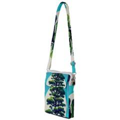 Pine Moon Tree Landscape Nature Scene Stars Setting Night Midnight Full Moon Multi Function Travel Bag by Posterlux
