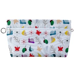 Snails Butterflies Pattern Seamless Handbag Organizer by Maspions