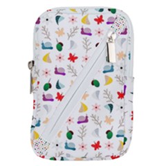 Snails Butterflies Pattern Seamless Belt Pouch Bag (large) by Maspions