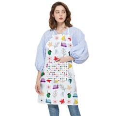 Snails Butterflies Pattern Seamless Pocket Apron by Maspions