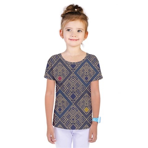 Pattern Seamless Antique Luxury Kids  One Piece T-shirt by Maspions