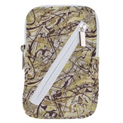 Marble Texture Pattern Seamless Belt Pouch Bag (large) by Maspions