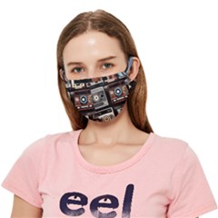 Retro Cameras Old Vintage Antique Technology Wallpaper Retrospective Crease Cloth Face Mask (adult) by Grandong