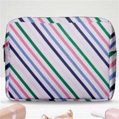 Retro Vintage Stripe Pattern Abstract Make Up Pouch (large) by Maspions