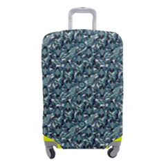 Blue Paisley Luggage Cover (small) by DinkovaArt