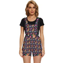 Beautiful Pattern Short Overalls by Sparkle