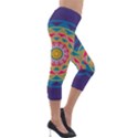 Abstract Digital Artwork Lightweight Velour Capri Leggings  View4