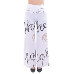 Seamless Pattern Coffee Text So Vintage Palazzo Pants by Maspions