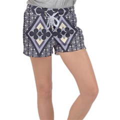 Pattern Design Scrapbooking Women s Velour Lounge Shorts by Maspions