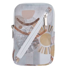 Boho Background Leaves Botanical Belt Pouch Bag (large) by Maspions