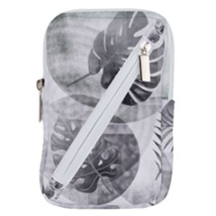 Vintage Retro Boho Background Leaves Botanical Belt Pouch Bag (large) by Maspions