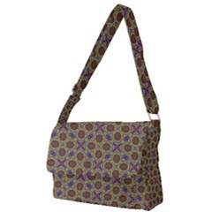 Art Illustrations Background Pattern Mandala Seamless Full Print Messenger Bag (l) by Maspions