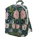 Spring Design with watercolor flowers Zip Up Backpack View1