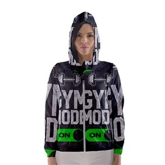Gym Mode Women s Hooded Windbreaker by Store67