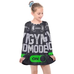Gym Mode Kids  Long Sleeve Dress by Store67