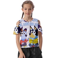 Stumpfest Bluey Kids  Butterfly Cutout T-shirt by avitendut