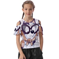 Bluey Christmas Kids  Butterfly Cutout T-shirt by avitendut
