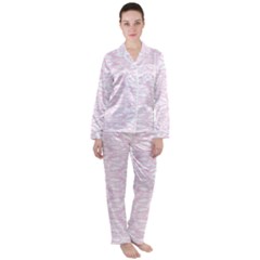 Soft Nightwear Women s Long Sleeve Satin Pajamas Set Pastel Pink by Bhartitaylordesigns