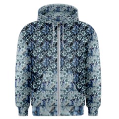 Blue Roses 1 Blue Roses 2 Men s Zipper Hoodie by DinkovaArt