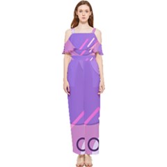Colorful Labstract Wallpaper Theme Draped Sleeveless Chiffon Jumpsuit by Apen