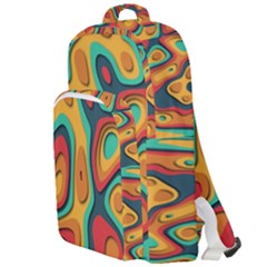 Paper Cut Abstract Pattern Double Compartment Backpack by Maspions