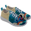 Waves Wave Ocean Sea Abstract Whimsical Mens Athletic Shoes View3