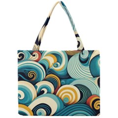 Wave Waves Ocean Sea Abstract Whimsical Mini Tote Bag by Maspions