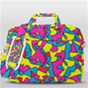 Colorful-graffiti-pattern-blue-background MacBook Pro 15  Shoulder Laptop Bag View3