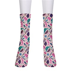 Multi Colour Pattern Crew Socks by designsbymallika
