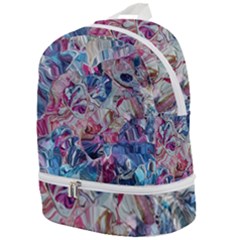 Three Layers Blend Module 1-5 Liquify Zip Bottom Backpack by kaleidomarblingart