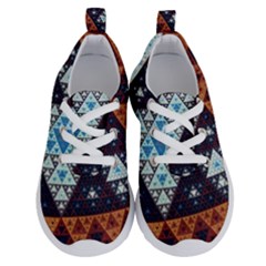 Fractal Triangle Geometric Abstract Pattern Running Shoes by Cemarart
