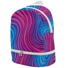 Spiral Swirl Pattern Light Circle Zip Bottom Backpack by Ndabl3x