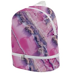 Texture Pink Pattern Paper Grunge Zip Bottom Backpack by Ndabl3x