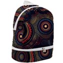 Abstract Geometric Pattern Zip Bottom Backpack View2