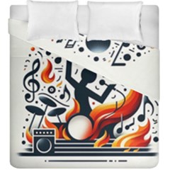 Abstract Drummer Duvet Cover Double Side (king Size) by RiverRootz