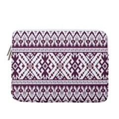 Illustration Ukrainian Folk Seamless Pattern Ornament 13  Vertical Laptop Sleeve Case With Pocket by Proyonanggan