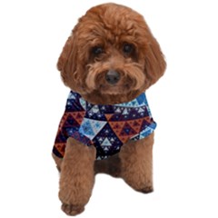 Fractal Triangle Geometric Abstract Pattern Dog T-shirt by Cemarart